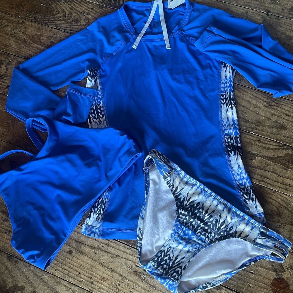 Athleta Blue Swim Set bundle